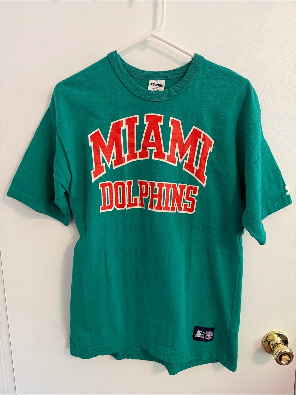Vintage Miami Dolphins NFL Football Starter Brand T Shirt Made in USA